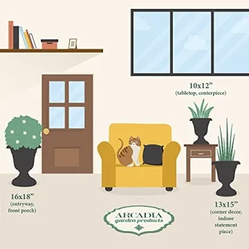 Elegant Arcadia Garden Products Traditional Plastic Urn