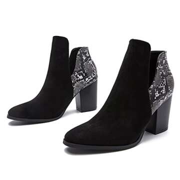 Pumps for Women High Heels,Sexy Sandals Rhinestone Ankle Strap Chunky Block Heels Dress Party Pumps Shoes