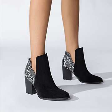 Pumps for Women High Heels,Sexy Sandals Rhinestone Ankle Strap Chunky Block Heels Dress Party Pumps Shoes