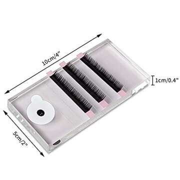 G2PLUS Glass False Lash Holder, 4'' x 2'' x 0.4''Lash Pallet for Lash Extensions, 2-in-1 Crystal Fal...