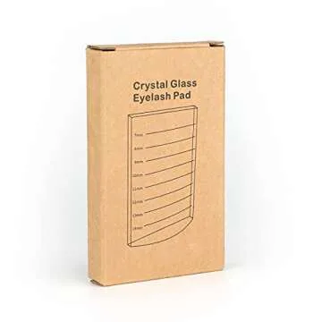 G2PLUS Glass False Lash Holder, 4'' x 2'' x 0.4''Lash Pallet for Lash Extensions, 2-in-1 Crystal False Lashes Adhesive Glue Pallet Holder for Eyelash Extensions