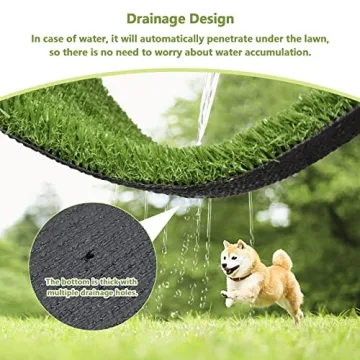 Loytryal 39.4 x 31.5-Inch Artificial Grass Mat for Dogs