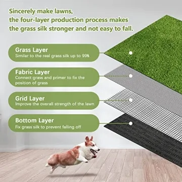 Loytryal 39.4 x 31.5-Inch Artificial Grass Mat for Dogs