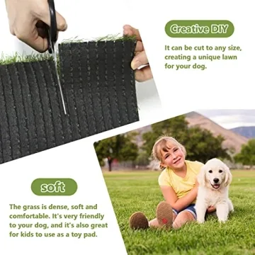 Loytryal 39.4 x 31.5-Inch Artificial Grass Mat for Dogs