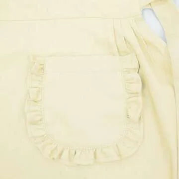 MT WORLD Personalized Kids Aprons for Girls White Toddler Cooking Baking Aprons Ruffle Cross Back with Pockets and Custom Name for Kids Cooking Baking Painting Crafting Art BBQ Christmas Gifts