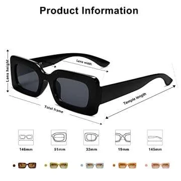 Stylish SojoS Nude Rectangle Sunglasses for All