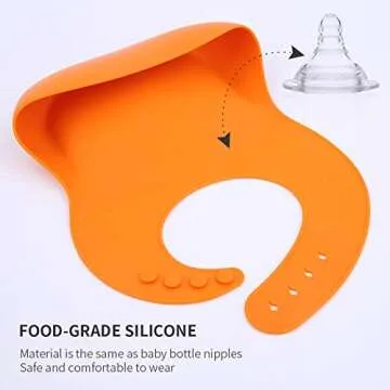Socub Silicone Baby Bibs, Super Soft Adjustable Baby Feeding Bibs with Food Catcher Pocket for Infants and Toddlers, Sage