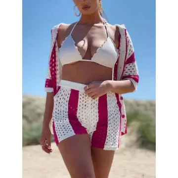 KANSOON Knit Summer Two Piece Outfit for Women