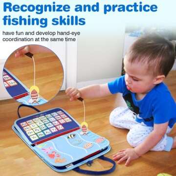 JHkim Busy Board Montessori Toy for Ages 1-4