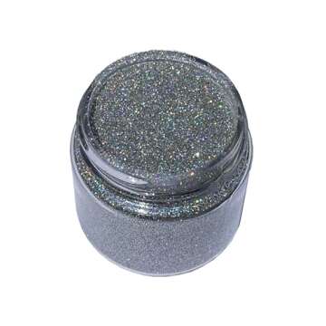 DIY Kit: Holographic Silver Biodegradable Cosmetic Glitter 0.75 oz