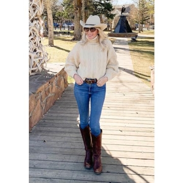 CHICWISH Women Turtleneck Christmas Sweater for Winter Style