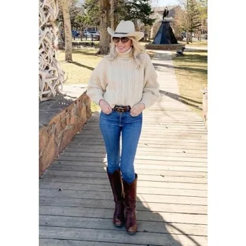 CHICWISH Women Turtleneck Christmas Sweater for Winter Style