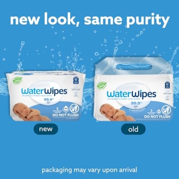 WaterWipes Plastic-Free Baby Wipes 99.9% Water Hypoallergenic