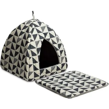 Hollypet Pet Bed Cozy 2 in 1 Tent Cave for Cats & Dogs