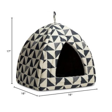 Hollypet Pet Bed Cozy 2 in 1 Tent Cave for Cats & Dogs
