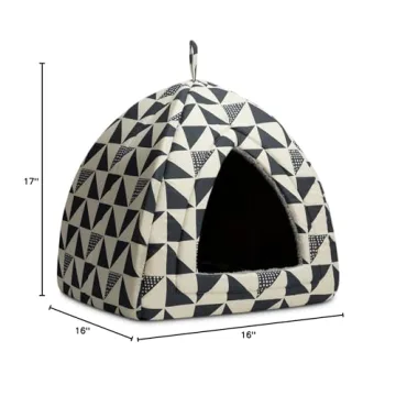 Hollypet Pet Bed Cozy 2 in 1 Tent Cave for Cats & Dogs