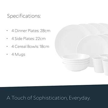 Royal Doulton Maze White Dinnerware Set 16-Piece