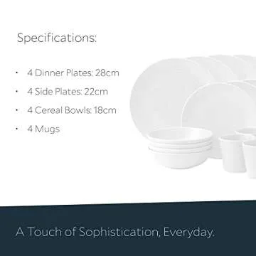 Royal Doulton Maze White Dinnerware Set 16-Piece