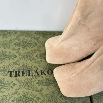 Trelako Women's Stylish Knee High Boots for Wider Calves