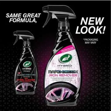 Turtle Wax 53759 Hybrid Solutions All Wheel Cleaner and Iron Remover, Rapid Removal of Surface Contaminants, Brake Dust and Rust, Safe for All Vehicle Paint, Low Odor Formula, 23 Oz. (Pack of 1)
