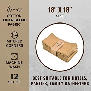 Fingercraft Cloth Napkins 12 Pack for Stylish Dining