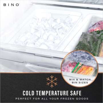 BINO Large Plastic Storage Bins - Versatile Clear Organizers