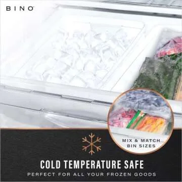 BINO Large Plastic Storage Bins - Versatile Clear Organizers