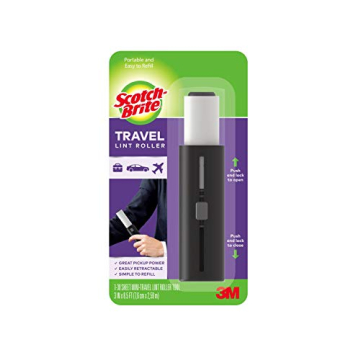 Scotch-Brite Mini Travel Lint Roller - 30 Sheets for Pet Hair & Lint