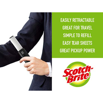Scotch-Brite Mini Travel Lint Roller 30 Sheets Pet Hair