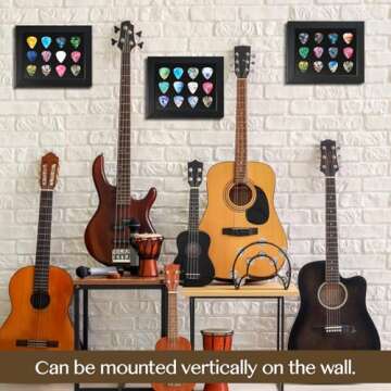 Allenkwok Guitar Pick Display Frame for Music Lovers and Guitarists