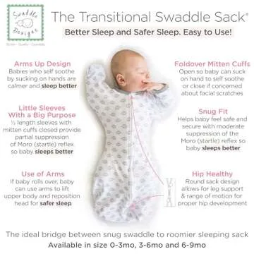 SwaddleDesigns Transitional Swaddle Sack for Better Sleep