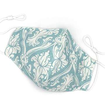 Cute 3 Pack Colorful Stylish Masks for Women | Fashion Girly Floral Pattern Fashion Face Masks | Breathable & Reusable Cotton Cover (Lily)