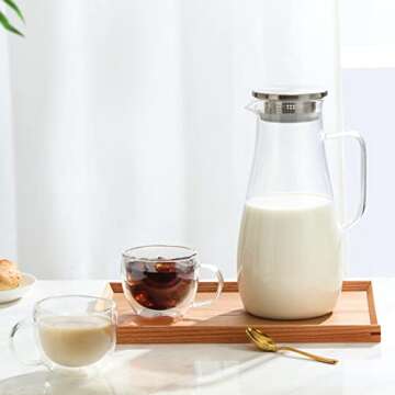 Stylish Double Wall Coffee Mugs - Set of 4 Insulated Glass