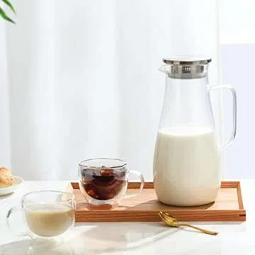 Stylish Double Wall Coffee Mugs - Set of 4 Insulated Glass