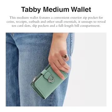 Elegant Coach Women's Tabby Wallet in Aquamarine Color