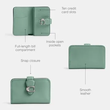 Elegant Coach Women's Tabby Wallet in Aquamarine Color