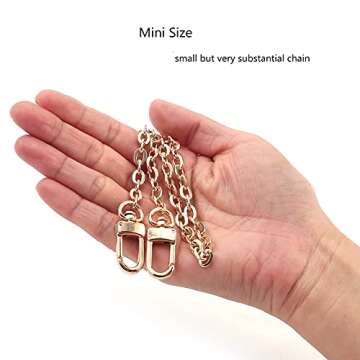 Stylish Xiazw Mini Copper Purse Chain for Crossbody Bags