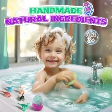 Valentines Day Gifts for Kids Classroom :Sanyi Bath Bombs for Kids with Dragon Toys Inside, Dinosaur Toys Gifts for Kids 5-7, Dino Egg Bubble Bath Birthday Gifts for Boys Girls
