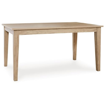 Signature Design by Ashley Gleanville Contemporary Dining Table, Light Brown