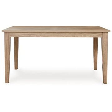 Signature Design by Ashley Gleanville Contemporary Dining Table, Light Brown