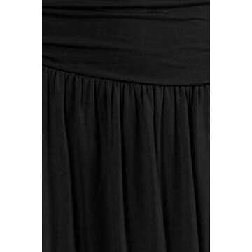 Black Skirts for Women Knee Length High Waisted Black Skirt Flowy Skirt Black Aline Skirt Black Pocket Skirt (Size X-Large, Black)