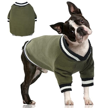 FUAMEY Dog Pullover Sweatshirt，Dog Winter Sweaters Warm Dog Clothes Dog Vest Thick Puppy Pullover ...
