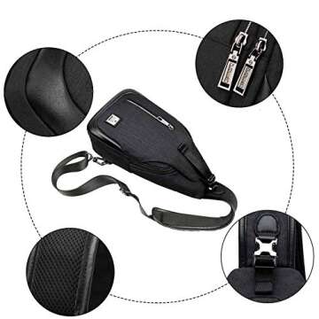 Tuowan Small Sling Bag for Travel & Outdoors