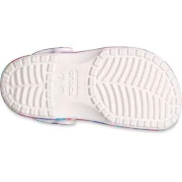 Crocs Classic Tie Dye Clogs (Toddler), Pink/White, 9 Toddler