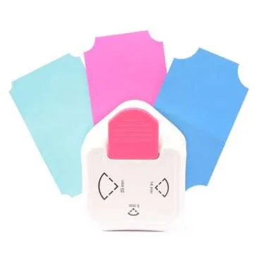 Vaessen Creative Paper Punch, 3 in 1 Inverted Ticket Corners, for Papercrafts, Scrapbooking and Card Making, 8-14-20mm