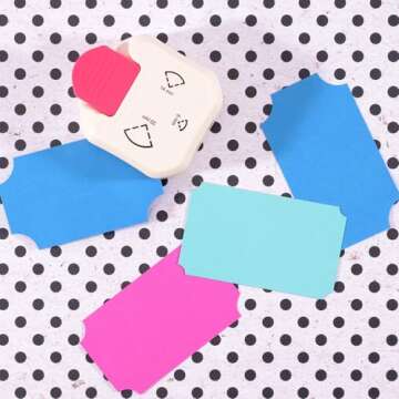 Vaessen Creative Paper Punch, 3 in 1 Inverted Ticket Corners, for Papercrafts, Scrapbooking and Card Making, 8-14-20mm