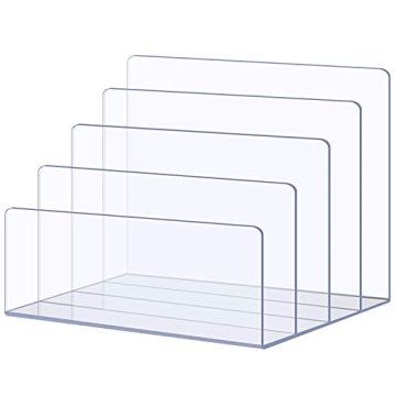 Sooyee File Organizer for Desk - Clear Acrylic Design