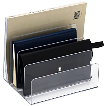 Sooyee File Organizer for Desk - Clear Acrylic Design