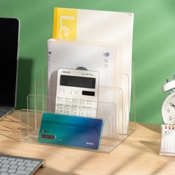 Sooyee File Organizer for Desk - Clear Acrylic Design