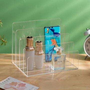 Sooyee File Organizer for Desk - Clear Acrylic Design
